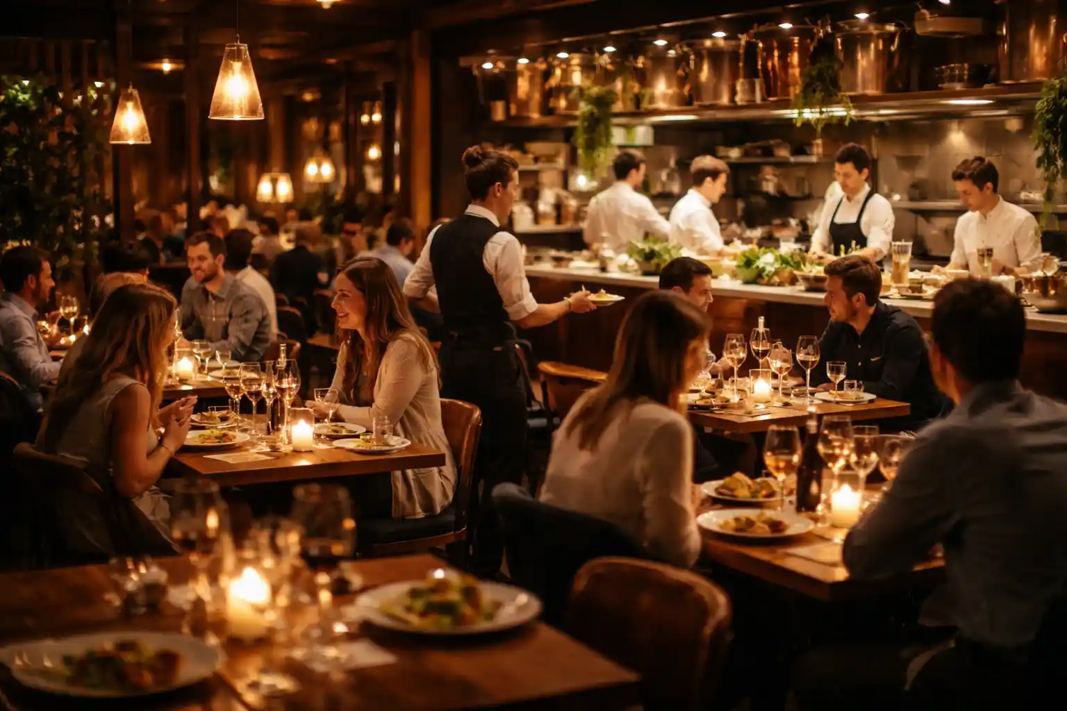 restaurante cocina gastronomia mozos comensales resto bar
