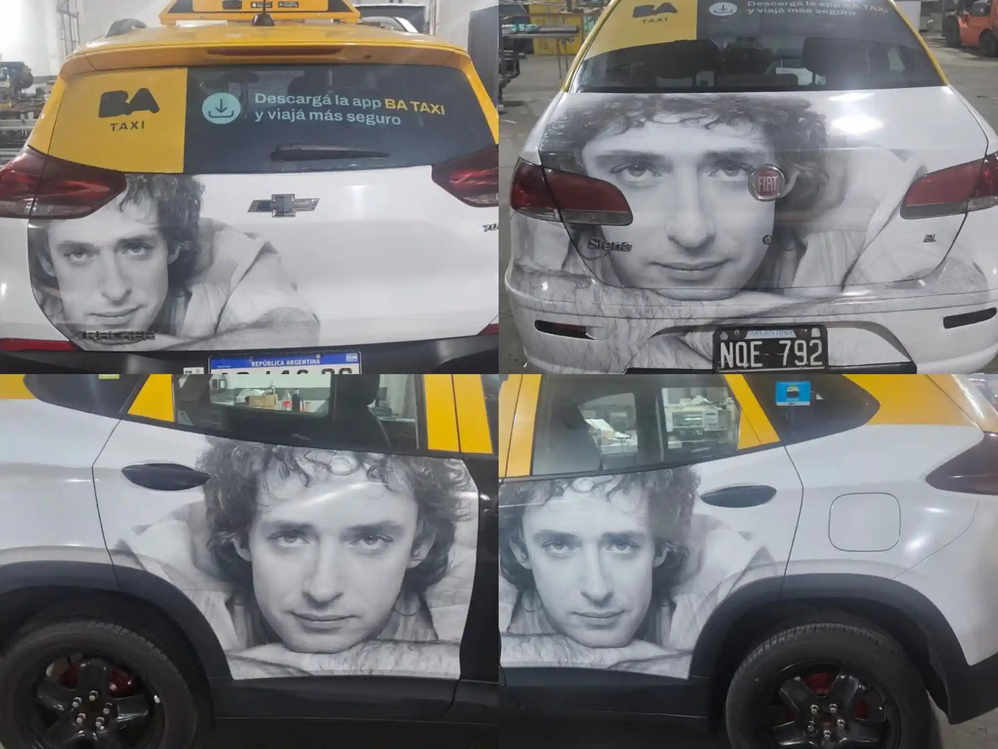 160 taxis homenajean al ícono de Soda Stereo
